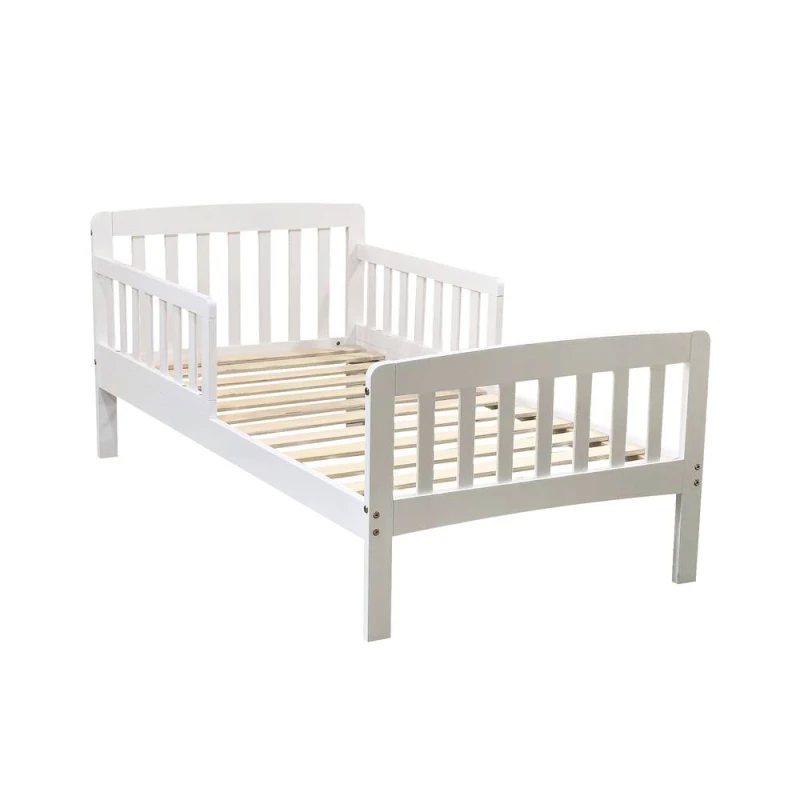 Image of Kidsaw Jinsen White Wooden Toddler Bed - 2ft6 Small Single