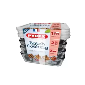 Image of Pyrex Cook & Freeze 4 Piece Set - 1.5L