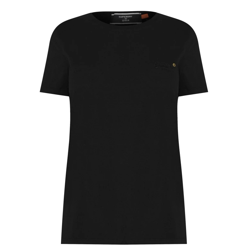 Image of Superdry Orange Label T Shirt - Black 6