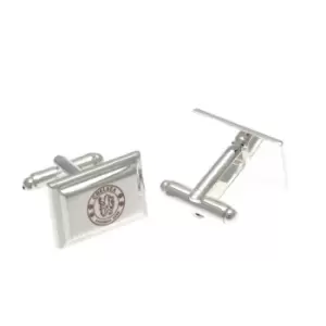 Image of Chelsea FC Silver Plated Cufflinks (One Size) (Silver)