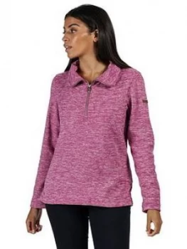 Image of Regatta Fidelia Quarter Zip Marl Fleece - Violet, Violet, Size 10, Women