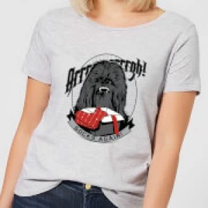 Image of Star Wars Chewbacca Arrrrgh Socks Again Womens Christmas T-Shirt - Grey - M