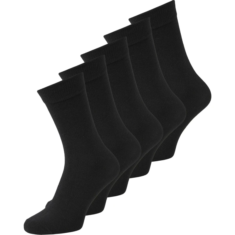 Image of Jack and Jones 5 Pack Black Socks Juniors Black 1 - 6