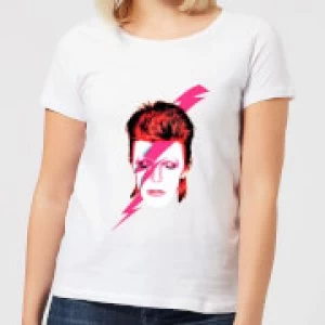 Image of David Bowie Aladdin Sane Womens T-Shirt - White - S