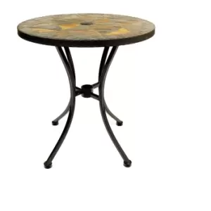 Image of Europa Tobarra Black Steel Natural Stone Table