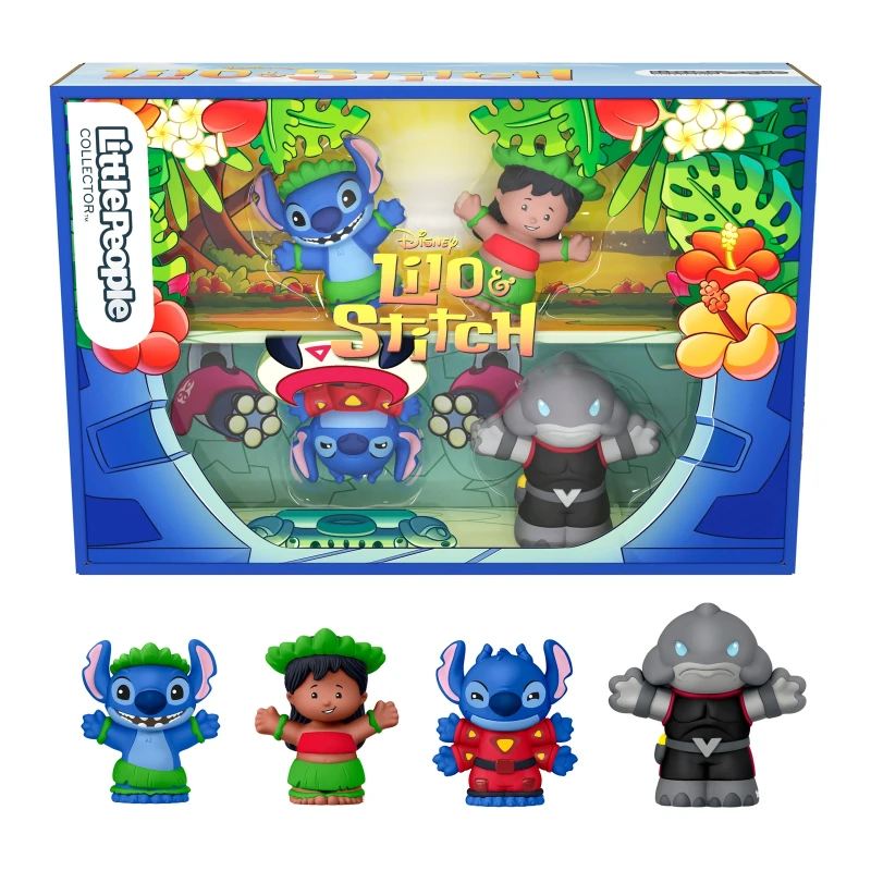 Image of Little People COLLECTOR Disney Lilo & Stitch Special Edition Set for Adults & Fans 4 Figures in a Display Package JFC77