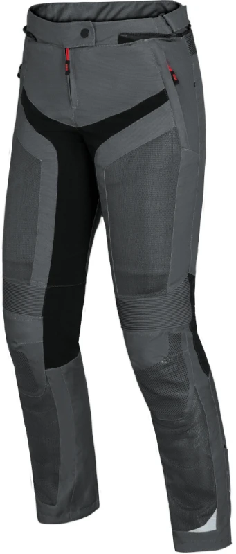 Image of IXS Trigonis-Air Ladies Motorcycle Textile Pants, black-grey, Size L for Women