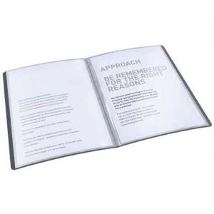 Image of Choices Translucent Display Book, A4, 20 Pockets, 40 Sheet Capacity, Black - Outer Carton of 10