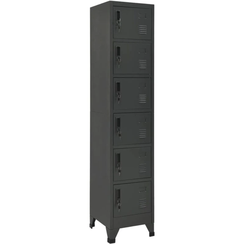 Image of VIDAXL Locker Cabinet Anthracite 38x40x180cm Steel vidaXL 8720286701010