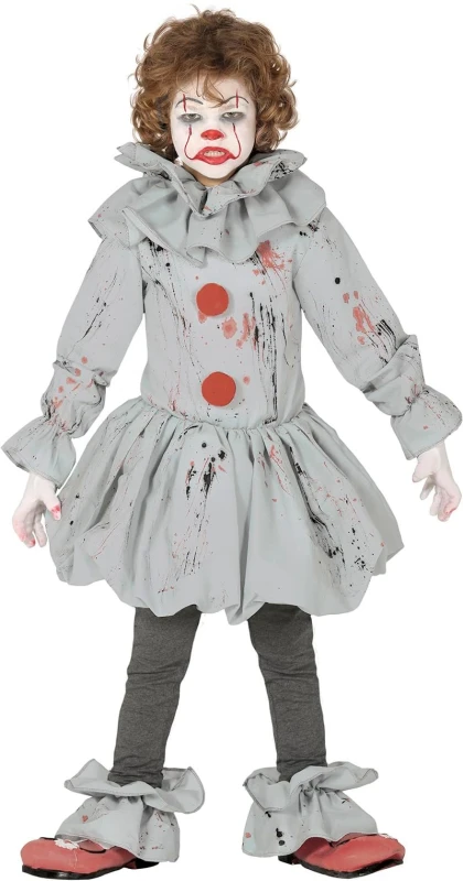 Image of Fiestas Guirca Fancy Dress Child Clown Size 10-12 Years, Red CLG-FG87698