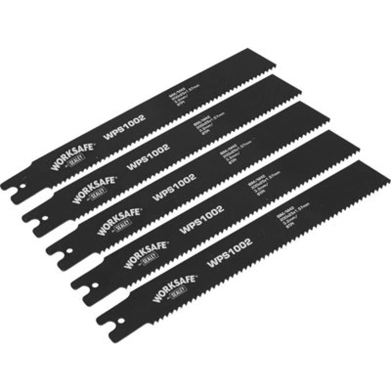 Image of Loops 5 PACK 200 x 25 x 1.7mm Pipe Saw Blades - 8 TPI - Rigid Flexible Pipe Cutting Multi