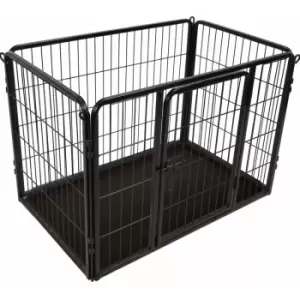 Image of Dog Kennel Kazan s 93x59x64cm Black Flamingo Black