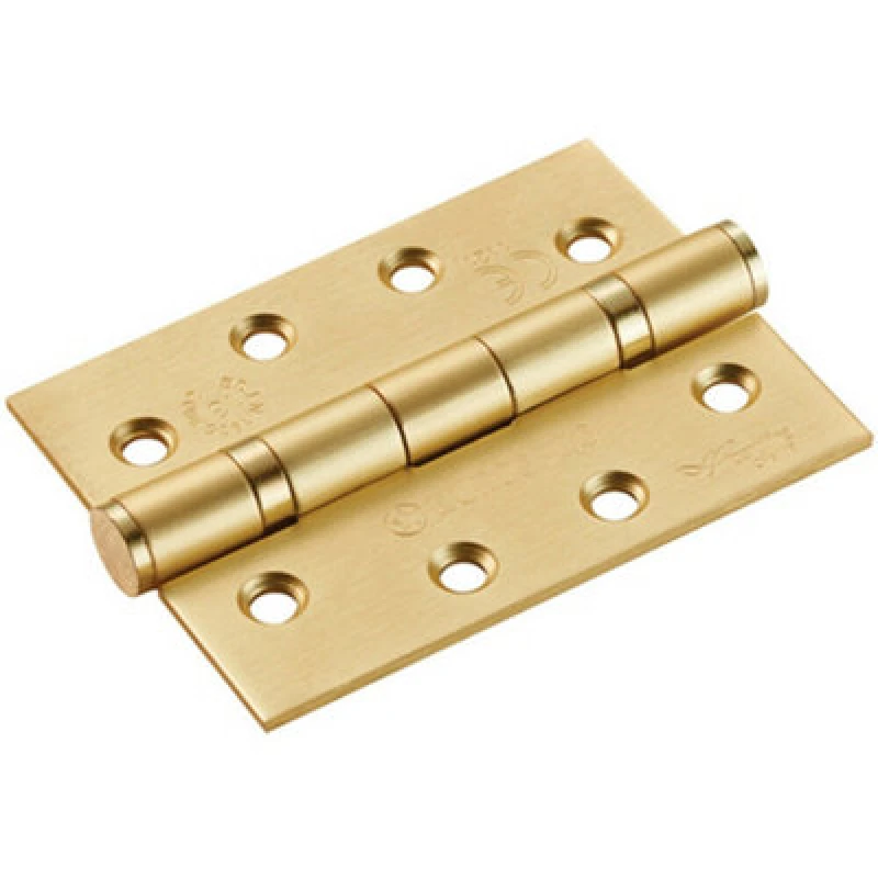 Image of Loops PAIR 102 x 76 x 3mm 13 Ball Bearing Hinge Satin Brass Interior Door Metallics