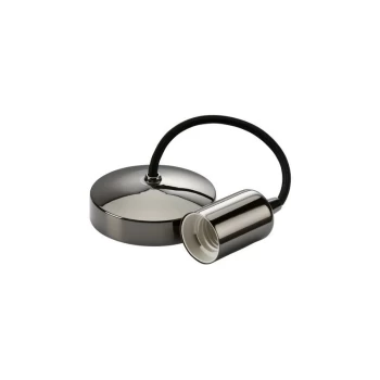 Image of Knightsbridge - 6' E27 Contemporary Pendant Set - Black Nickel