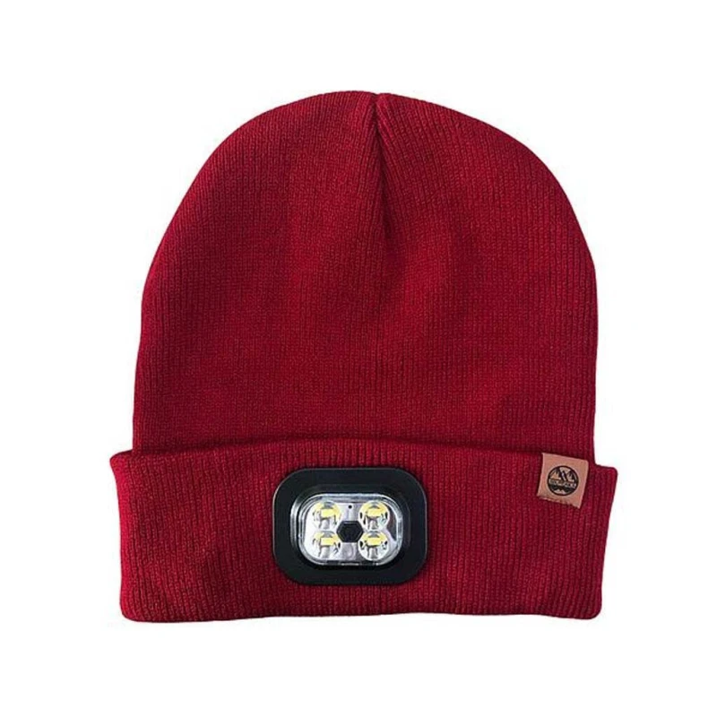 Image of Six Peaks Mens LED Beanie in Wine Wine Male One Size