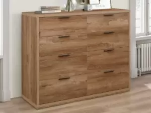 Image of Birlea Stockwell Rustic Oak Merchant Chest of Drawers Flat Packed