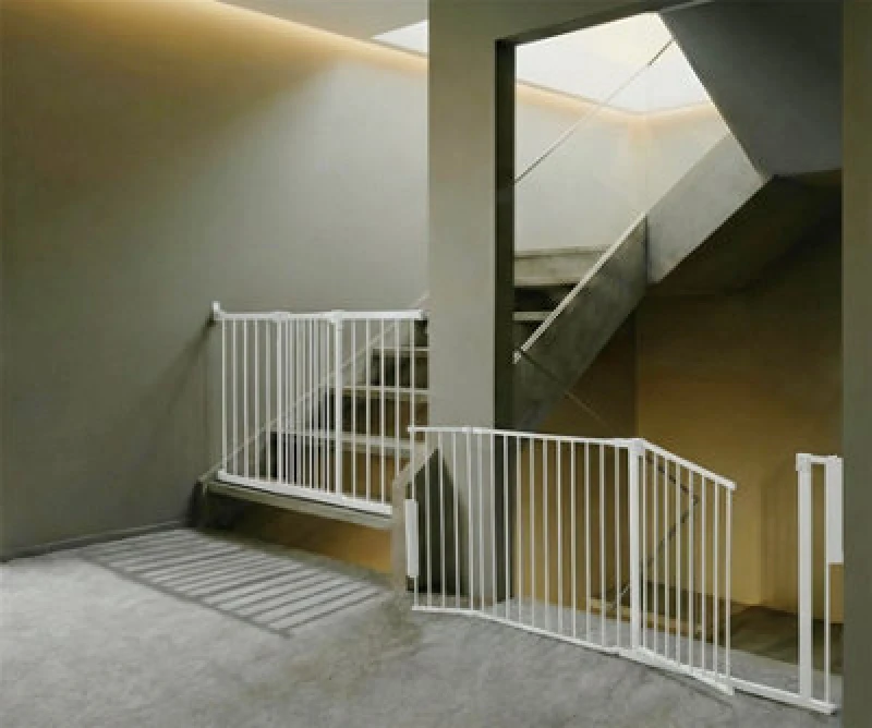 Image of Safetots Solution For Up And Down Staircases, White, Multi Panels, Up To 187Cm, And, Screw Fit Gate, 67Cm - 105.5Cm