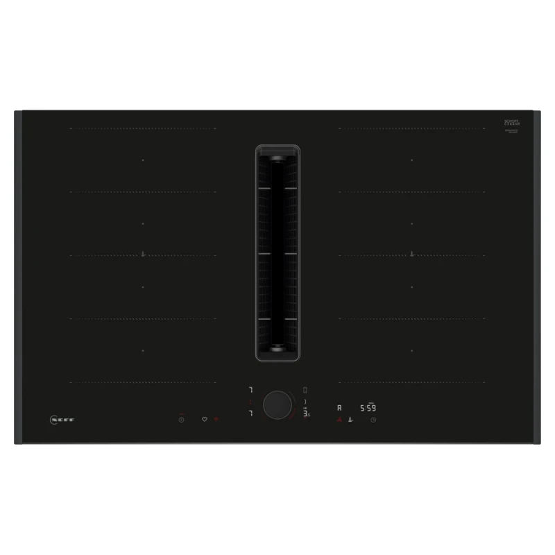 Image of NEFF N90 V68AUX4C0 83cm Induction Extractor Hob - Black - For Ducted/Recirculating Ventilation