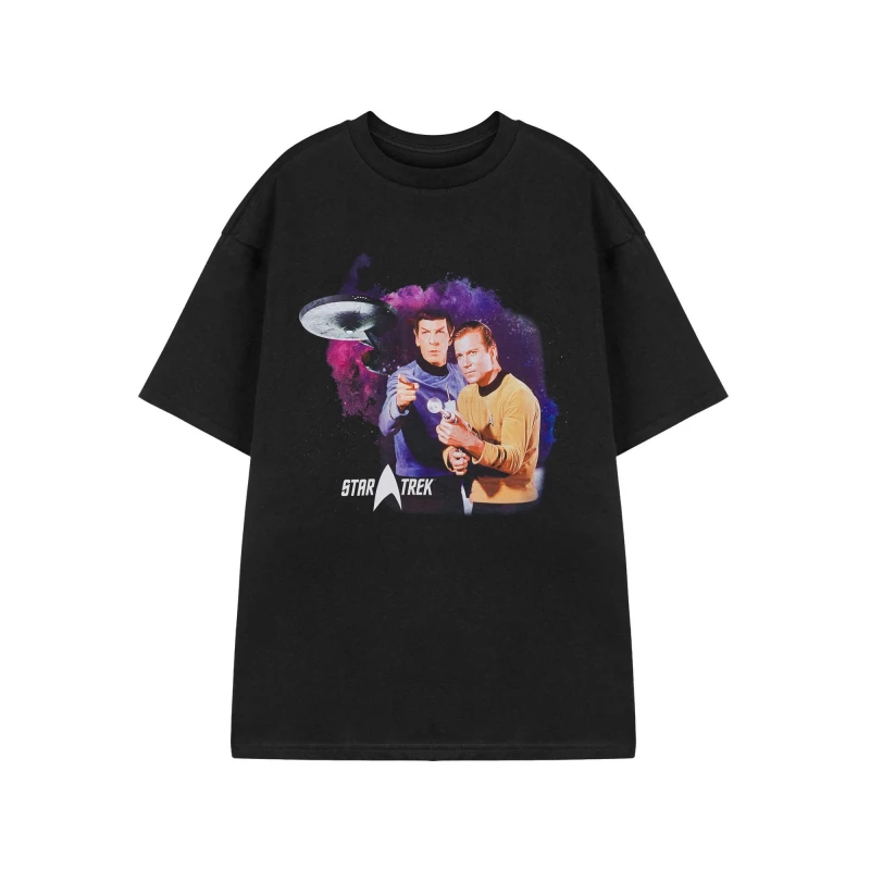 Image of Star Trek Star Trek Men Short Sleeved T-Shirt in Black Size: Small Black S Male 5063203903566