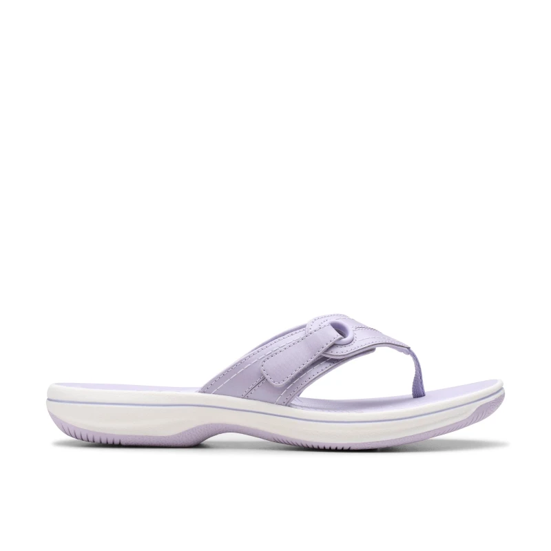 Image of Clarks Brinkley Reyna Lavender Flip Flops Purple