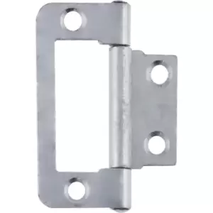 Image of Eclipse Flush Hinge Bright Zinc 50mm (20 Pack) in Silver Steel