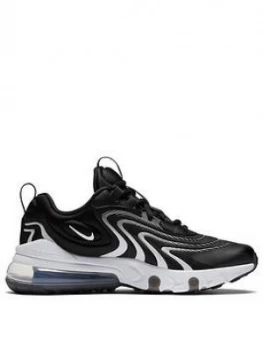 Image of Nike Air Max 270 React ENG Junior Trainers - Black/Grey/White, Size 5