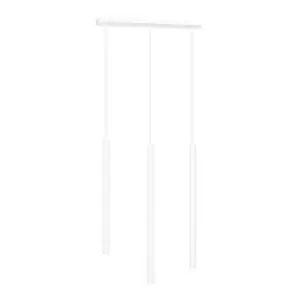 Image of Selter White Bar Pendant Ceiling Light 3x G9
