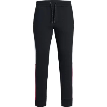 Image of Jack and Jones Colour Block Logo Sweat Pants - Black
