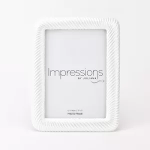 Image of Impressions Pearlised Twisted Resin Photo Frame 5" x 7"
