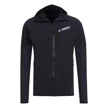 Image of adidas Techrock Flooce Wind Hooded Jacket Womens - Black