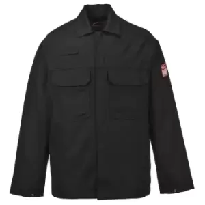 Image of Biz Weld Mens Flame Resistant Jacket Black M