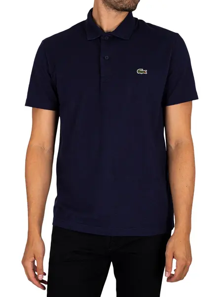 Image of Lacoste Logo Polo Shirt Blue Marine S