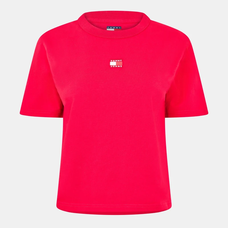 Image of Tommy Jeans Logo T-Shirt Ruby Rhubarb female 14 (L)