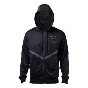 Image of Black Panther - Logo Mens Medium Full Length Zipper Hoodie - Black