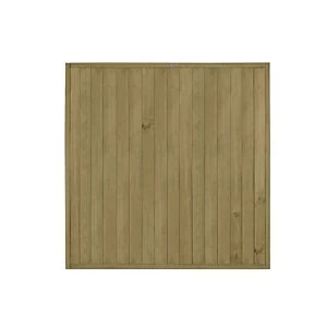 Image of Forest Garden Pressure Treated Tongue & Groove Vertical Fence Panel - 6 x 6ft Pack of 4