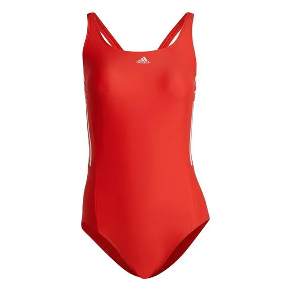Image of adidas Classic 3-Stripes Swimsuit Womens - Red 16