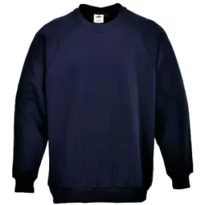 Image of B300NAR4XL - sz 4XL Roma Sweatshirt - Navy - Navy - Portwest