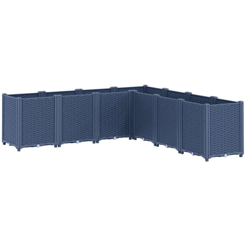 Image of VIDAXL Garden Planter Blue Grey 160x160x53cm pp Vidaxl 8721012410732