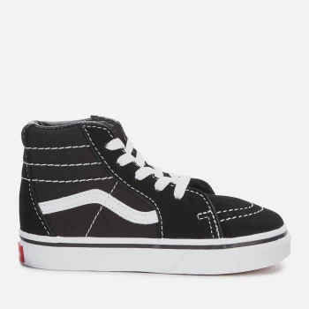 Image of Vans Toddlers Sk8-Hi Trainers - Black/True White - UK 7 Toddler