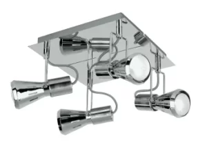 Image of SPOT 4 Light Adjustable Spotlight Clusters Chrome 24x24x15cm
