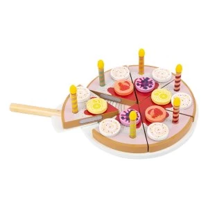 Image of Legler - Small Foot Childrens Cuttable Birthday Cake with Candles Play Set (Multi-colour)