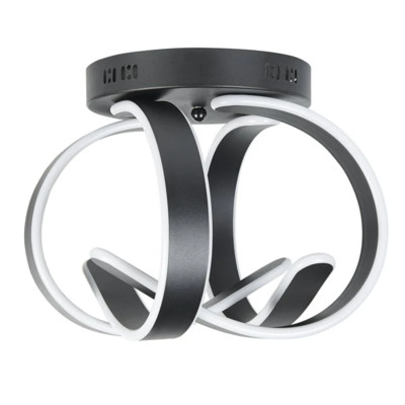 Image of Beliani LED Ceiling Lamp Nura Metal Black