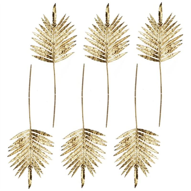 Image of Leaf Pack of 6 x 95cm Gold Monstera Leaf Gold unisex