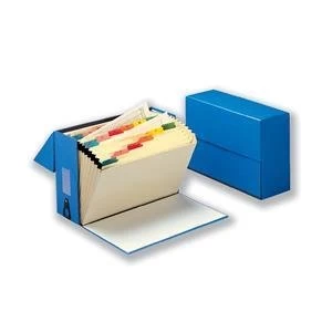 Image of 5 Star 374 x 134 x 253mm Expanding Box File 20 Pockets A Z Foolscap Blue
