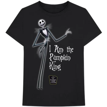 Image of Disney - The Nightmare Before Christmas Pumpkin King Unisex Small T-Shirt - Black