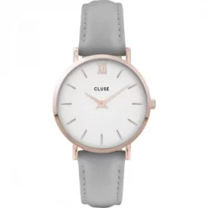 Image of Unisex Cluse Minuit Let Leather Watch