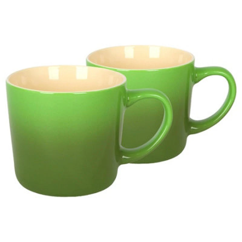 Image of Argon Tableware New Bone China Ombre Mugs - 330Ml - Green - Pack Of 2