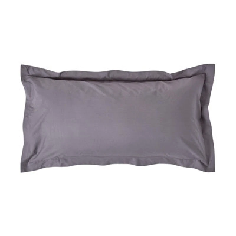 Image of Homescapes Egyptian Cotton Oxford Pillowcase 200 TC, King Size Dark Grey