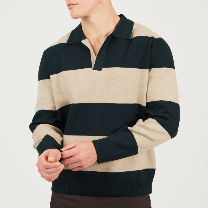 Image of Brave Soul Mens Knitted V-Neck Jumper Bottle Green male Small