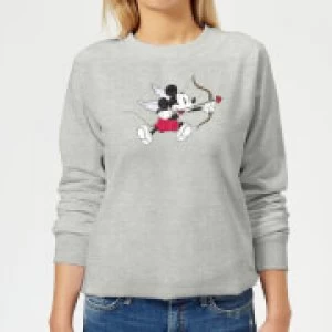 Image of Disney Mickey Cupid Womens Sweatshirt - Grey - M